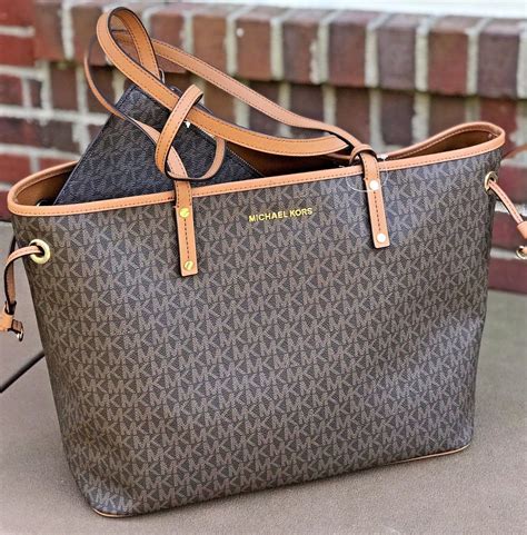 brown michael kors tote bag|Michael Kors brown shoulder bag.